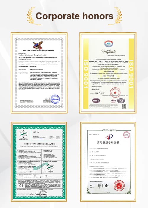 foodman certification for x-ray inspection and vision inspection