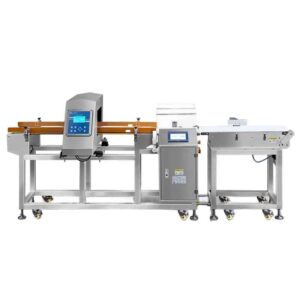 combi metal detector and checkweigher front