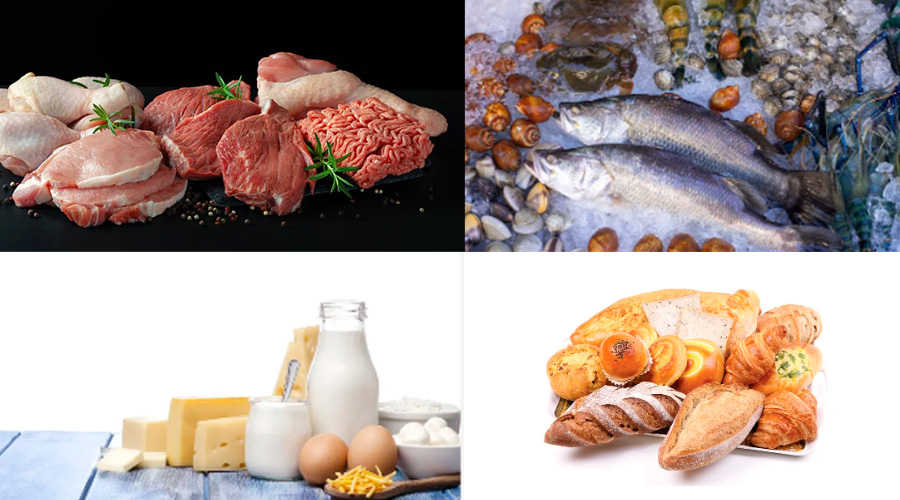 X-ray machine detecting bone fragments in chicken fillet on conveyor belt