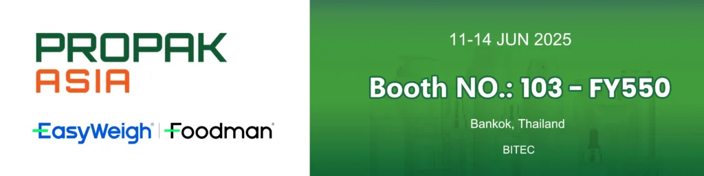 Foodman at Propack Asia exhibition showcasing inspection solutions for food and packaging industries
