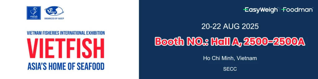 Foodman at Vietfish exhibition showcasing seafood inspection solutions