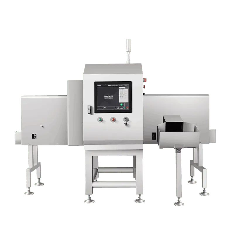 Single-beam side scan X-ray inspection system front view for bottled and canned products