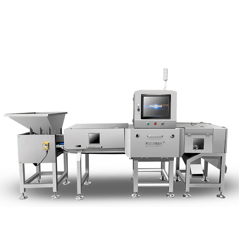 Foodman X-ray inspection system scanning unpackaged food products for foreign objects and defects