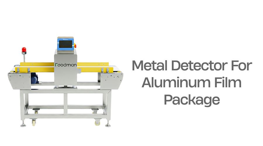 Foil-capable metal detector inspecting aluminum-wrapped bakery products for contaminants
