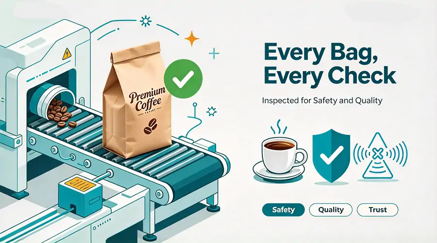 Benefits of X-ray inspection for coffee producers including product safety, brand protection and reduced waste