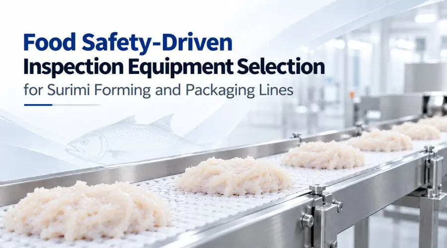 Foodman inspection equipment for surimi forming and packaging lines ensuring food safety
